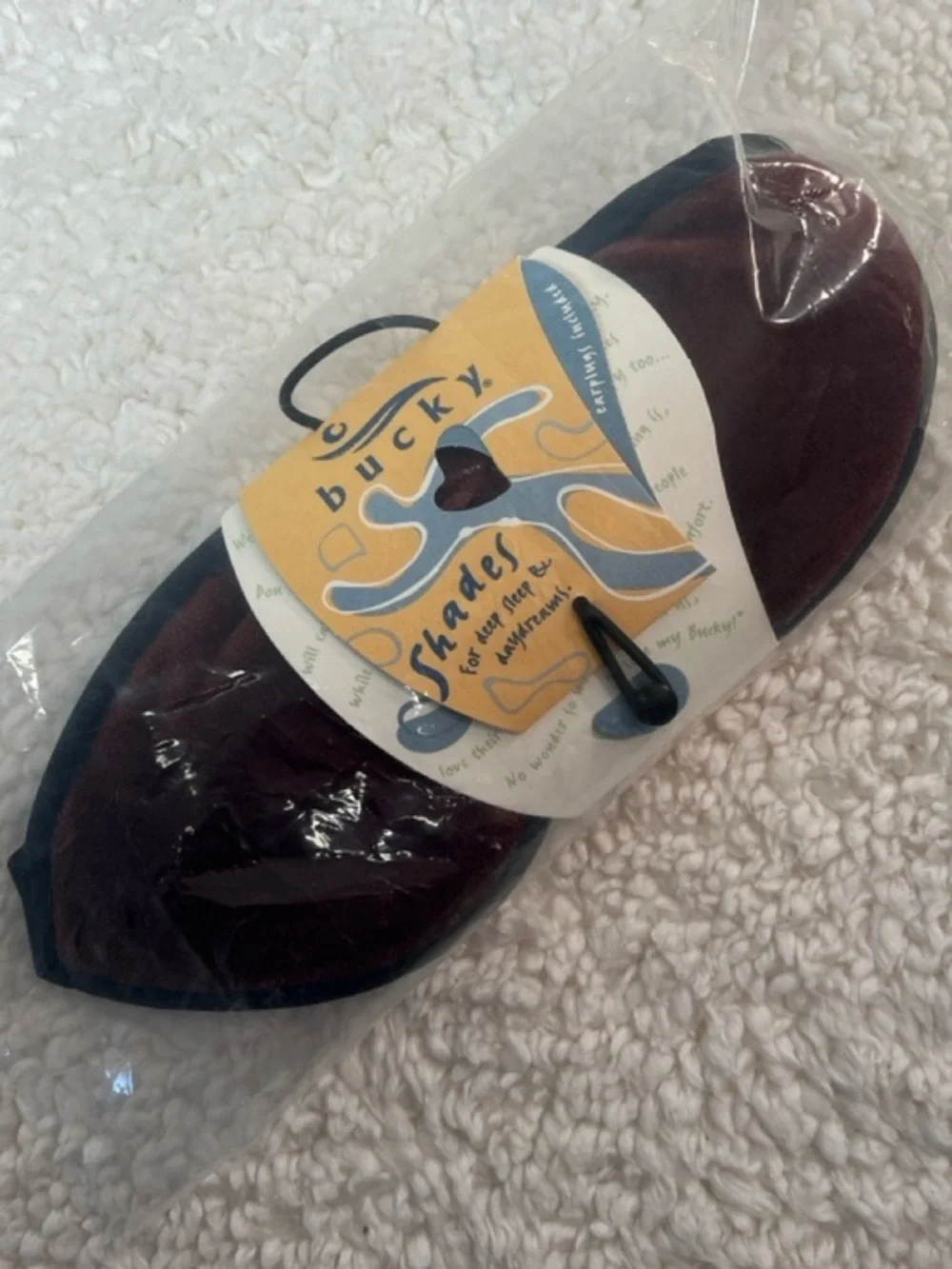 Bucky Shades Sleep Mask in Chocolate Brown w/ Black Trim